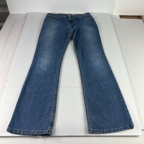 Y2K Levi's Jean Measured 30x30 518 Super Low Rise Boot Cut Blue Denim Tag 7 M Jr - Picture 1 of 16